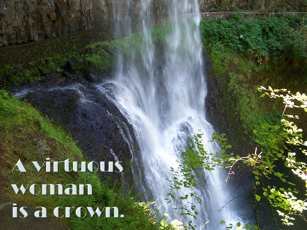 A virtuous woman is a crown (Proverbs 12:4)